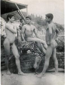 Three nude boys